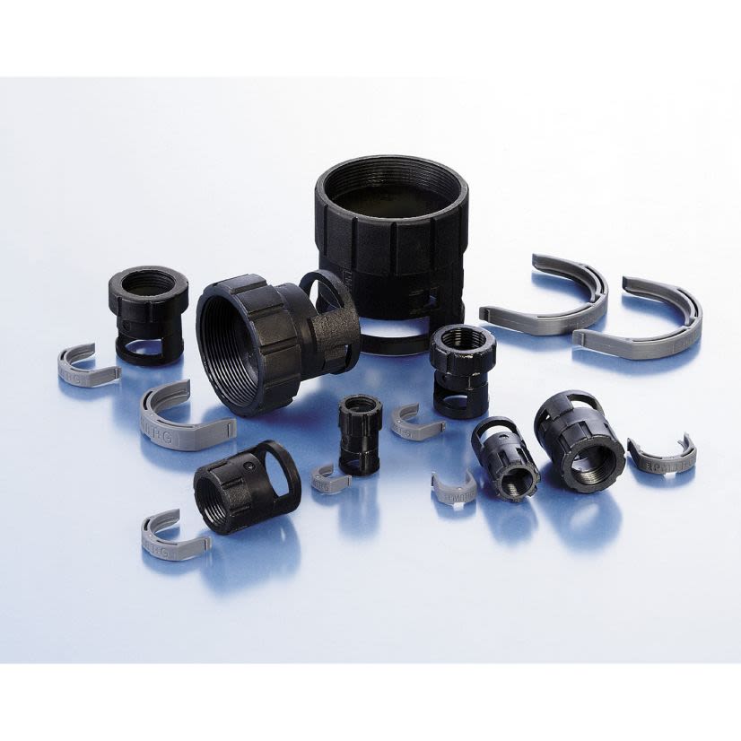 Thomas & Betts PMA BVIRA-U182 Straight Conduit Adapter, NW12, Female UNEF Thread, Polyamide 6